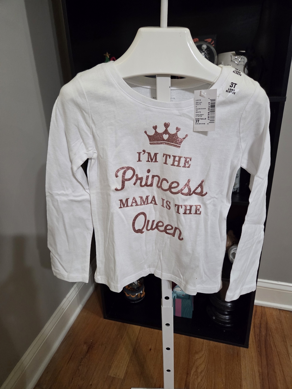 The Children's Place White Long-Sleeve 'I'm the Princess' Glitter Graphic Tee